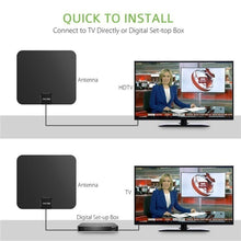 Bargain Deal HDTV Digital TV Amplified 10 Feet Cable Indoor Antenna 25 Miles Long Range for Signal Enhancement - 4D's T&D Inc