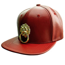 Red Faux Leather Snapback Hat - 4D's T&D Inc
