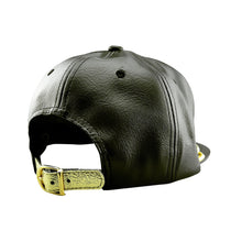 Faux Leather Snapback Hat with Gold Chain - 4D's T&D Inc