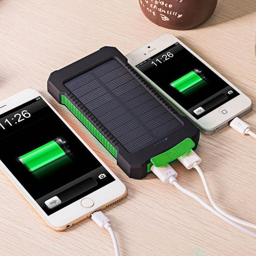 Solar Phone Charger PowerBank DCAE Real 10000mAh Power Bank Waterproof Shock drop resistance Dual USB Travel  For Android smart phone - 4D's T&D Inc