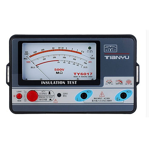 TY6017 500V insulation resistance meter analog tools INSULATION TESTER 0.5-1000M - 4D's T&D Inc
