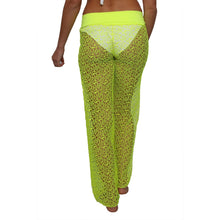 Women's Crochet Pants with Waist Band Swimwear Beach Cover Up Made in USA - 4D's T&D Inc