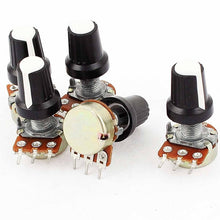 2 Pk X 5 Pcs Ea 10K Ohm Potentiometer B10K 3-pin Linear Taper Rotary Pots Shaft 15mm New Part Deal - 4D's T&D Inc
