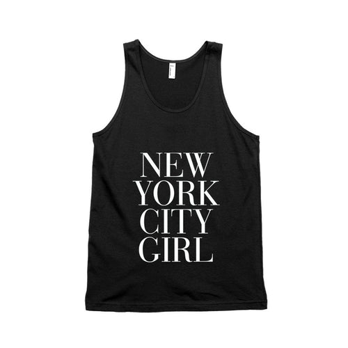 New York City Girl Tank Top Typography Unisex - 4D's T&D Inc