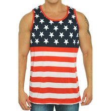 USA Flag Men's Tank Top Shirt American Pride Sleeveless - 4D's T&D Inc