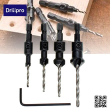 4Pcs HSS Tapered Wood Drill Bit Set Quick Change Countersink Hex Shank Drill Screw Size: #6, #10, #13, #16 (Size: Quick Change D - 4D's T&D Inc