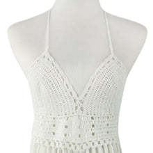 Women Knitted V-neck Tassel Crochet Halter Bra Top - Knit Crop Top Bralett - 4DS-90WCHB - 4D's T&D Inc
