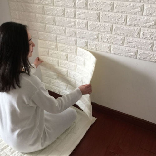 3D Brick Pattern Wallpaper Bedroom Living Room Modern Wall Background TV Decor - 4D's T&D Inc