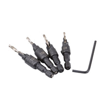 MA 5PCS 6# 8# 10# 12# 1/4 Hex Quick Change Shank Countersink Tapered Drill Bits Cone Reaming Drill Bit Set Wood Woodworking Tool - 4D's T&D Inc