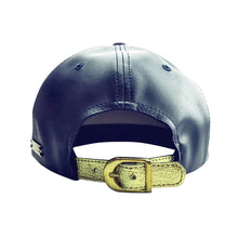 Navy Blue Faux Leather Snapback Hat - 4D's T&D Inc