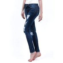 Dark Distress Women denim Pants stretch fabric - 4D's T&D Inc