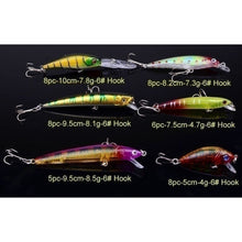 Fishing Minnow Lures Sets 43Pcs/set Mixed Models Fishing Lures 43 Clolor Mix Minnow Lure Crank Bait Tackle - 4D's T&D Inc