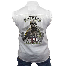 Men's Sleeveless Denim Shirt American Soldier Sport Biker Vest hiking men's wear casual - 4D's T&D Inc