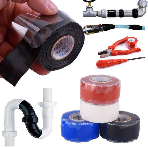 25mm x 3m Self Fusing Waterproof  Silicone Performance Repair Tape Bonding Rescue Wire Hose Tape - 4D's T&D Inc