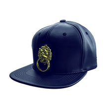 Navy Blue Faux Leather Snapback Hat - 4D's T&D Inc
