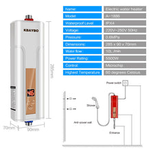 5500W instantaneous water heater tap water heater instant hot water heater electric shower free shipping - 4D's T&D Inc