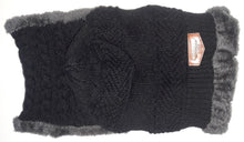 One Pair Set or One Piece Knitted Winter Skull Cap Hat Naisidier Men's Winter Beanie Hat Warm Neck Scar Cover For Men Women, Black  And Grey Apparel - 4D's T&D Inc