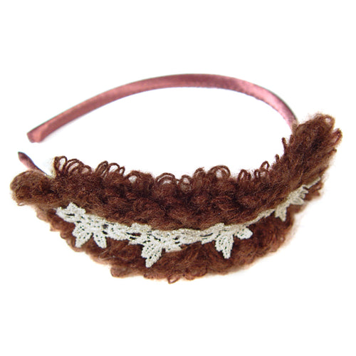 Ladies fashion head band w/yarn and crochet head wear hair braid - 4D's T&D Inc