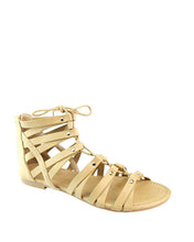 Tie Up Pattern Flat Gladiators - 4D's T&D Inc