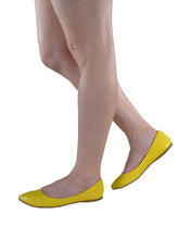 Solid Glossy Surface Pointed Toe Flats - 4D's T&D Inc