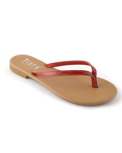 V-Shaped Flat Sandals - 4D's T&D Inc
