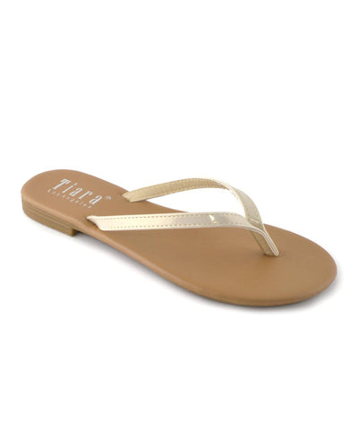 V-Shaped Flat Sandals - 4D's T&D Inc
