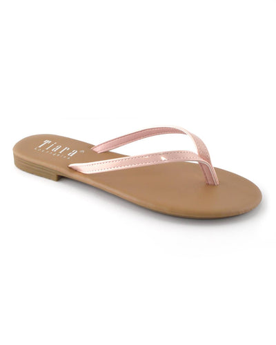 V-Shaped Flat Sandals - 4D's T&D Inc