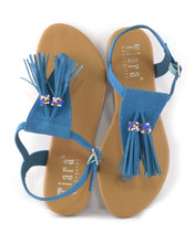 Tassel and Bead Embellished Flat Sandals - 4D's T&D Inc