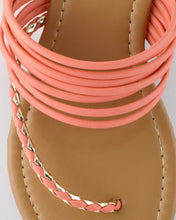 Braided Pattern Side Toe Strap Flat Sandals - 4D's T&D Inc