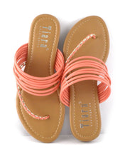 Braided Pattern Side Toe Strap Flat Sandals - 4D's T&D Inc
