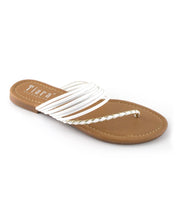 Braided Pattern Side Toe Strap Flat Sandals - 4D's T&D Inc