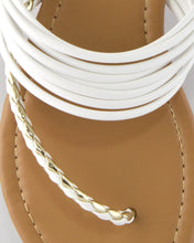 Braided Pattern Side Toe Strap Flat Sandals - 4D's T&D Inc