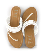 Braided Pattern Side Toe Strap Flat Sandals - 4D's T&D Inc