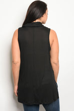 Ladies fashion plus size sleeveless relaxed fit ribbed top that features a cowl neckline - 4D's T&D Inc