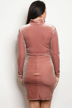Ladies fashion long sleeve velvet bodycon dress that features lace up details and a cutout waist - 4D's T&D Inc