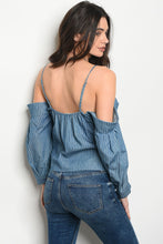 Ladies fashion long sleeve off the shoulder top - 4D's T&D Inc