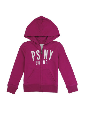 Girls aéropostale 4-6x french terry zip hoodie with glitter patch logo - 4D's T&D Inc