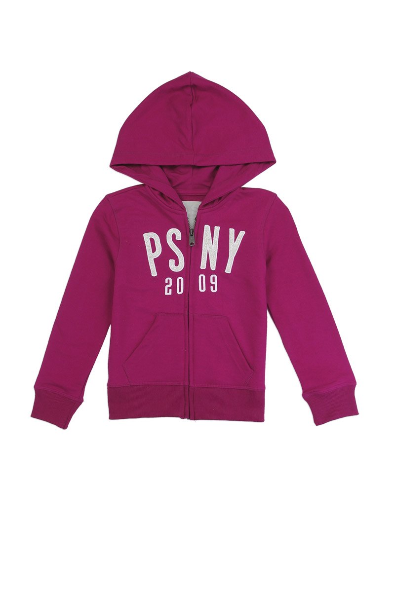 Girls aéropostale 4-6x french terry zip hoodie with glitter patch logo - 4D's T&D Inc