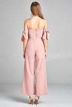 Ladies fashion tube line w/self bow tie sleeve woven jumpsuit - 4D's T&D Inc