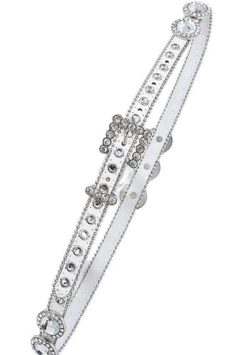 Skinny rhinestone belt - 4D's T&D Inc