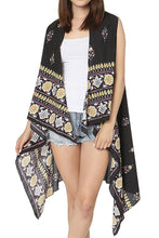 Mandala floral print cover up vest - 4D's T&D Inc