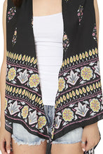 Mandala floral print cover up vest - 4D's T&D Inc