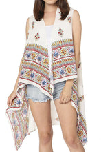 Mandala floral print cover up vest - 4D's T&D Inc