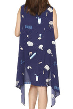 Graphic print cover up vest - 4D's T&D Inc