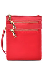 Multi zip pocket nylon twill cross body bag - 4D's T&D Inc