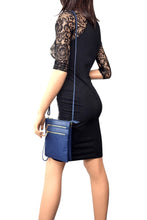 Multi zip pocket nylon twill cross body bag - 4D's T&D Inc