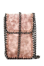 Chain accent metallic cellphone holder cross body bag - 4D's T&D Inc