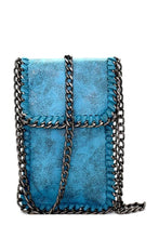 Chain accent metallic cellphone holder cross body bag - 4D's T&D Inc