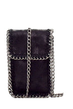 Chain accent metallic cellphone holder cross body bag - 4D's T&D Inc