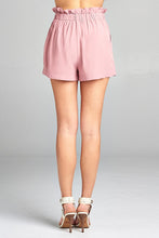 Ladies fashion high waist w/front bow tie rayon challis woven short pants - 4D's T&D Inc